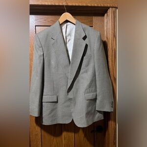 Classic Black and White Checkered Blazer